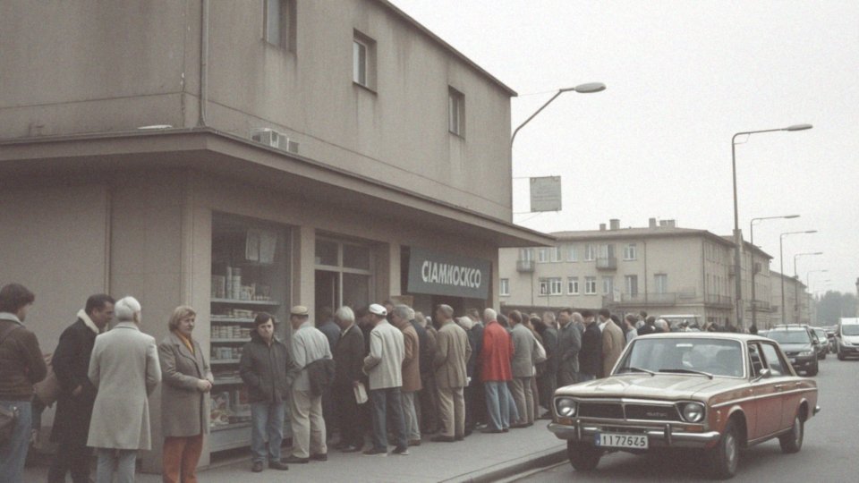 Dlaczego kolejki do sklepów były powszechne w latach 70.?